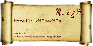 Morelli Éneás névjegykártya